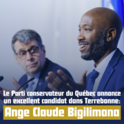 Communiqué image LE PARTI CONSERVATEUR DU QUÉBEC ANNONCE OFFICIELLEMENT LA CANDIDATURE D’ANGE CLAUDE BIGILIMANA DANS TERREBONNE.